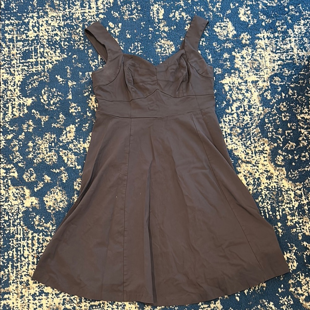 Elegant Navy/Grey Sleeveless Dress
